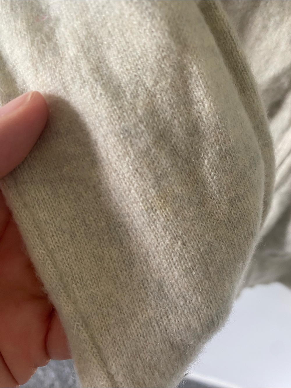 100% Italian Cashmere J. Crew Neutral Zip-Up Hooded Sweater, Quiet Luxury Size M - Picture 8 of 9
